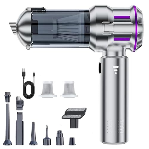 ZUSKYZU Handstaubsauger Akku Schnurloser, 22000PA Auto-Staubsauger mit Hoher Leistung, 4-in-1 Kabelloser Autostaubsauger mit Waschbarem HEPA-Filter, Handsauger Staubsauger für Auto, Haushalt von ZUSKYZU