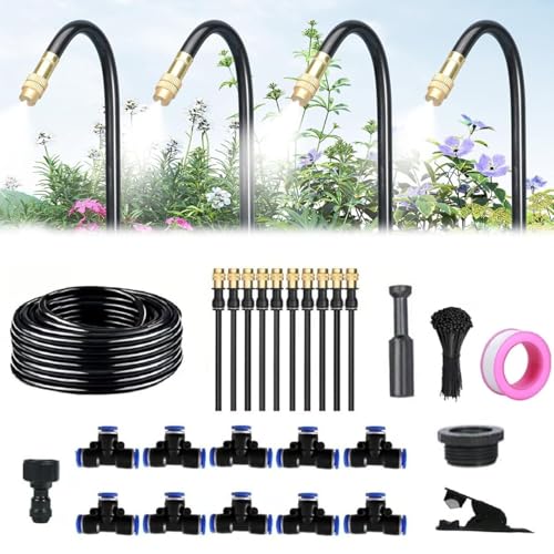 Automatisches Bewässerungssystem For Den Garten Mit 360°-Kurve | Bewässerungssysteme For Pflanzen Im Freien | Automatische Tropfbewässerungssets Mit Düse | Bewässerungssystem For Gewächshäuser Im Frei von ZUYINBULUO