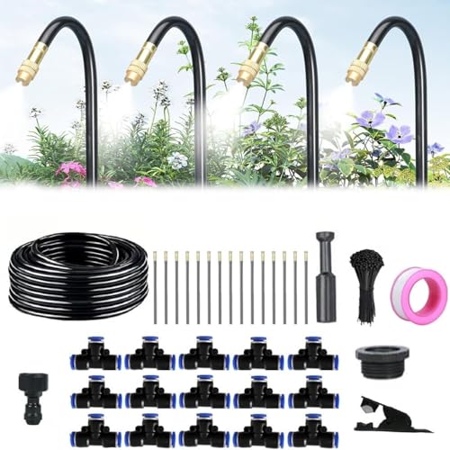 Automatisches Bewässerungssystem For Den Garten Mit 360°-Kurve | Bewässerungssysteme For Pflanzen Im Freien | Automatische Tropfbewässerungssets Mit Düse | Bewässerungssystem For Gewächshäuser Im Frei von ZUYINBULUO