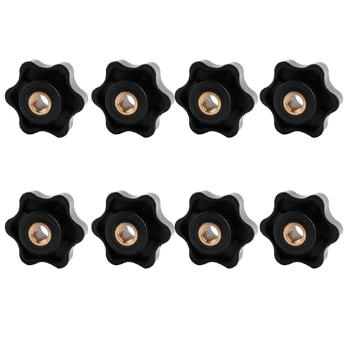 8 Stück Sterngriffmutter M8, Äußerer Durchmesser 38mm, Schwarz Kunststoff Flügelmutter, Rändelmutter, Innengewinde Messing für Maschinen Werkzeugmaschinen Fitnessgeräte 8 Stück Sterngriffmutter M8, Äußerer Durchmesser 38mm, Schwarz Kunststoff Flügelmutter, Rändelmutter, Innengewinde Messing für Maschinen Werkzeugmaschinen Fitnessgeräte von ZUYIST