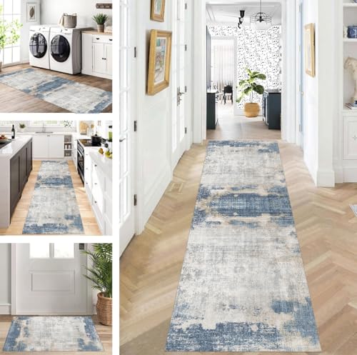 Abstrakte Läufer Flur Küche Waschbar rutschfest Korridor Teppichmatten 120X240cm Lang Grau Blau Küchenteppich Flurteppich Läufer Schlafzimmer Esszimmer Polyester Teppichläufer Meterware Anpassbar Abstrakte Läufer Flur Küche Waschbar rutschfest Korridor Teppichmatten 120X240cm Lang Grau Blau Küchenteppich Flurteppich Läufer Schlafzimmer Esszimmer Polyester Teppichläufer Meterware Anpassbar von ZUZEKU