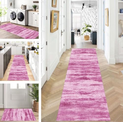 Abstrakte Läufer Flur Küche Waschbar rutschfest Korridor Teppichmatten 40X150cm Lang Rosa Lila Küchenteppich Flurteppich Läufer Schlafzimmer Esszimmer Polyester Teppichläufer Meterware Anpassbar Abstrakte Läufer Flur Küche Waschbar rutschfest Korridor Teppichmatten 40X150cm Lang Rosa Lila Küchenteppich Flurteppich Läufer Schlafzimmer Esszimmer Polyester Teppichläufer Meterware Anpassbar von ZUZEKU