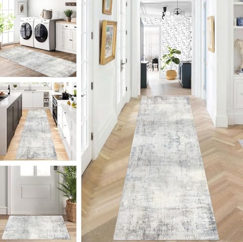 Abstrakte Läufer Flur Küche Waschbar rutschfest Korridor Teppichmatten 60X150cm Lang Grau Blau Küchenteppich Flurteppich Läufer Schlafzimmer Esszimmer Polyester Teppichläufer Meterware Anpassbar Abstrakte Läufer Flur Küche Waschbar rutschfest Korridor Teppichmatten 60X150cm Lang Grau Blau Küchenteppich Flurteppich Läufer Schlafzimmer Esszimmer Polyester Teppichläufer Meterware Anpassbar von ZUZEKU