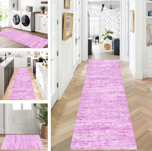 Abstrakte Läufer Flur Küche Waschbar rutschfest Korridor Teppichmatten 80X400cm Lang Rosa Lila Küchenteppich Flurteppich Läufer Schlafzimmer Esszimmer Polyester Teppichläufer Meterware Anpassbar Abstrakte Läufer Flur Küche Waschbar rutschfest Korridor Teppichmatten 80X400cm Lang Rosa Lila Küchenteppich Flurteppich Läufer Schlafzimmer Esszimmer Polyester Teppichläufer Meterware Anpassbar von ZUZEKU