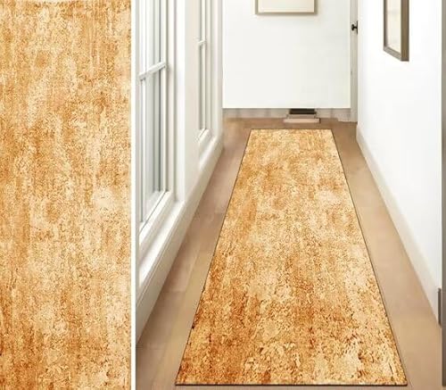 Läufer Teppich Lang Flur rutschfest Kücheteppich Goldgelb 90X220cm Teppichmatten Teppichläufer Waschbar und Dauerhaft, Korridor Teppich Schlafzimmer Wohnzimmer Eingang Schmutzfangmatte Meterware Läufer Teppich Lang Flur rutschfest Kücheteppich Goldgelb 90X220cm Teppichmatten Teppichläufer Waschbar und Dauerhaft, Korridor Teppich Schlafzimmer Wohnzimmer Eingang Schmutzfangmatte Meterware von ZUZEKU