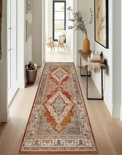 Teppich Läufer Lang Flur Küche rutschfest waschbar Teppichmatten Modern Design Küchenläufer Marokko Rot Orange 60X170cm Küchenteppich Meterware Esszimmer Schlafzimmer Wohnzimmer Schmutzfangmatte Teppich Läufer Lang Flur Küche rutschfest waschbar Teppichmatten Modern Design Küchenläufer Marokko Rot Orange 60X170cm Küchenteppich Meterware Esszimmer Schlafzimmer Wohnzimmer Schmutzfangmatte von ZUZEKU