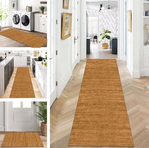 ZUZEKU Abstrakte Läufer Flur Küche Waschbar rutschfest 120X550cm Vintage Lang Küchenteppich Flurteppich Teppich Fur Korridor Wohnzimmer Schlafzimmer Meterware Anpassbar von ZUZEKU