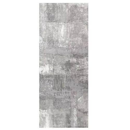 ZUZEKU Abstrakte Läufer Flur Küche Waschbar rutschfest 50X60cm Vintage Grau Lang Küchenteppich Flurteppich Teppich Fur Korridor Wohnzimmer Schlafzimmer Meterware Anpassbar von ZUZEKU