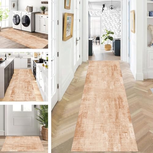 ZUZEKU Abstrakte Läufer Flur Küche Waschbar rutschfest Korridor Teppichmatten 120X250cm Lang Küchenteppich Flurteppich Läufer Schlafzimmer Esszimmer Polyester Teppichläufer Meterware Anpassbar von ZUZEKU