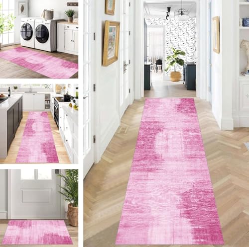 ZUZEKU Abstrakte Läufer Flur Küche Waschbar rutschfest Korridor Teppichmatten 120X350cm Lang Rosa Küchenteppich Flurteppich Läufer Schlafzimmer Esszimmer Polyester Teppichläufer Meterware Anpassbar ZUZEKU Abstrakte Läufer Flur Küche Waschbar rutschfest Korridor Teppichmatten 120X350cm Lang Rosa Küchenteppich Flurteppich Läufer Schlafzimmer Esszimmer Polyester Teppichläufer Meterware Anpassbar von ZUZEKU