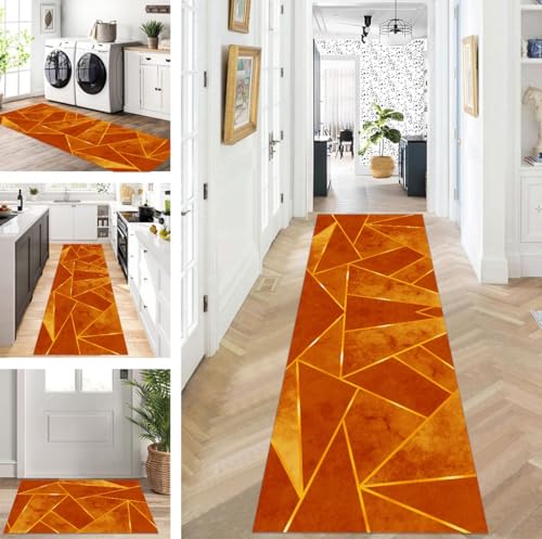 ZUZEKU Abstrakte Läufer Flur Küche Waschbar rutschfest Korridor Teppichmatten 40X200cm Orange Lang Küchenteppich Flurteppich Läufer Schlafzimmer Esszimmer Polyester Teppichläufer Meterware Anpassbar ZUZEKU Abstrakte Läufer Flur Küche Waschbar rutschfest Korridor Teppichmatten 40X200cm Orange Lang Küchenteppich Flurteppich Läufer Schlafzimmer Esszimmer Polyester Teppichläufer Meterware Anpassbar von ZUZEKU