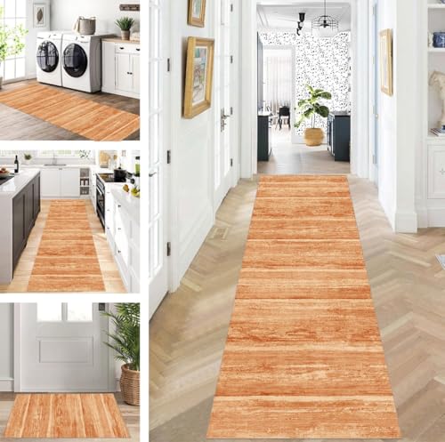 ZUZEKU Abstrakte Läufer Flur Küche Waschbar rutschfest Korridor Teppichmatten 40X450cm Lang Küchenteppich Flurteppich Läufer Schlafzimmer Esszimmer Polyester Teppichläufer Meterware Anpassbar von ZUZEKU