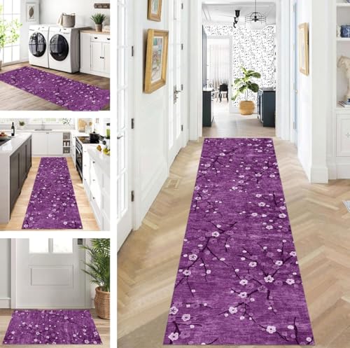 ZUZEKU Abstrakte Läufer Flur Küche Waschbar rutschfest Korridor Teppichmatten 60X300cm Lang Lila Küchenteppich Flurteppich Läufer Schlafzimmer Esszimmer Polyester Teppichläufer Meterware Anpassbar ZUZEKU Abstrakte Läufer Flur Küche Waschbar rutschfest Korridor Teppichmatten 60X300cm Lang Lila Küchenteppich Flurteppich Läufer Schlafzimmer Esszimmer Polyester Teppichläufer Meterware Anpassbar von ZUZEKU