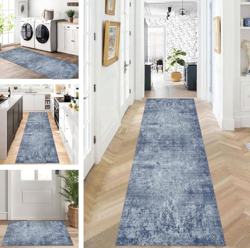 ZUZEKU Abstrakte Läufer Flur Küche Waschbar rutschfest Korridor Teppichmatten 90X450cm Lang Blau Küchenteppich Flurteppich Läufer Schlafzimmer Esszimmer Polyester Teppichläufer Meterware Anpassbar ZUZEKU Abstrakte Läufer Flur Küche Waschbar rutschfest Korridor Teppichmatten 90X450cm Lang Blau Küchenteppich Flurteppich Läufer Schlafzimmer Esszimmer Polyester Teppichläufer Meterware Anpassbar von ZUZEKU