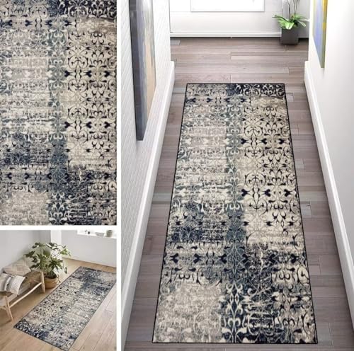 ZUZEKU Boho Läufer Flur Küche Waschbar rutschfest 40X60cm Marokko Grau Vintage Lang Küchenteppich Flurteppich Teppich Fur Korridor Wohnzimmer Schlafzimmer Meterware Anpassbar ZUZEKU Boho Läufer Flur Küche Waschbar rutschfest 40X60cm Marokko Grau Vintage Lang Küchenteppich Flurteppich Teppich Fur Korridor Wohnzimmer Schlafzimmer Meterware Anpassbar von ZUZEKU
