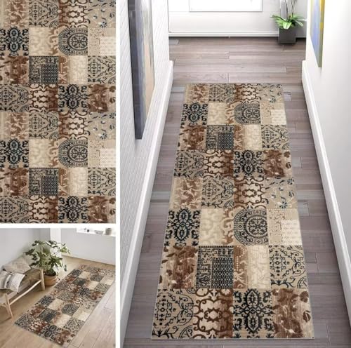 ZUZEKU Boho Marokko Läufer Flur Küche Waschbar rutschfest 120X250cm Lang Braun Vintage Küchenteppich Flurteppich Teppich Fur Korridor Wohnzimmer Schlafzimmer Meterware Anpassbar ZUZEKU Boho Marokko Läufer Flur Küche Waschbar rutschfest 120X250cm Lang Braun Vintage Küchenteppich Flurteppich Teppich Fur Korridor Wohnzimmer Schlafzimmer Meterware Anpassbar von ZUZEKU