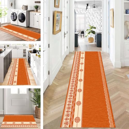 ZUZEKU Läufer Flur Küche Waschbar rutschfest 100X100cm Lang Orange Küchenteppich Flurteppich Teppich Fur Korridor Wohnzimmer Schlafzimmer Meterware Anpassbar ZUZEKU Läufer Flur Küche Waschbar rutschfest 100X100cm Lang Orange Küchenteppich Flurteppich Teppich Fur Korridor Wohnzimmer Schlafzimmer Meterware Anpassbar von ZUZEKU