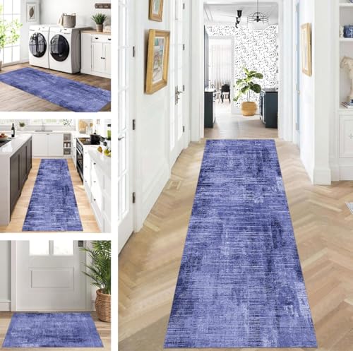 ZUZEKU Läufer Flur Küche Waschbar rutschfest 100X400cm Lang Blau Küchenteppich Flurteppich Teppich Fur Korridor Wohnzimmer Schlafzimmer Meterware Anpassbar ZUZEKU Läufer Flur Küche Waschbar rutschfest 100X400cm Lang Blau Küchenteppich Flurteppich Teppich Fur Korridor Wohnzimmer Schlafzimmer Meterware Anpassbar von ZUZEKU
