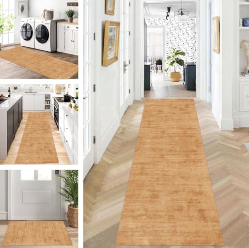 ZUZEKU Läufer Flur Küche Waschbar rutschfest 100X400cm Lang Küchenteppich Flurteppich Teppich Fur Korridor Wohnzimmer Schlafzimmer Meterware Anpassbar von ZUZEKU