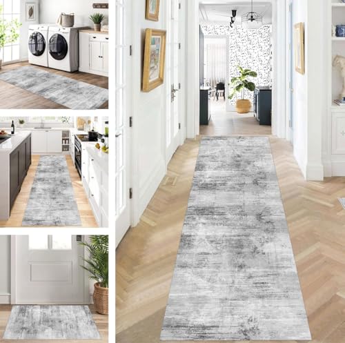 ZUZEKU Läufer Flur Küche Waschbar rutschfest 100X500cm Lang Grau Küchenteppich Flurteppich Teppich Fur Korridor Wohnzimmer Schlafzimmer Meterware Anpassbar ZUZEKU Läufer Flur Küche Waschbar rutschfest 100X500cm Lang Grau Küchenteppich Flurteppich Teppich Fur Korridor Wohnzimmer Schlafzimmer Meterware Anpassbar von ZUZEKU