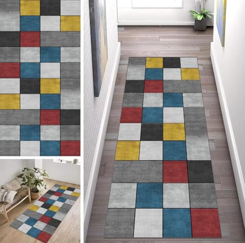 ZUZEKU Läufer Flur Küche Waschbar rutschfest 110X200cm Gelb Grau Blau Rot Lang Küchenteppich Flurteppich Teppich Fur Korridor Wohnzimmer Schlafzimmer Meterware Anpassbar ZUZEKU Läufer Flur Küche Waschbar rutschfest 110X200cm Gelb Grau Blau Rot Lang Küchenteppich Flurteppich Teppich Fur Korridor Wohnzimmer Schlafzimmer Meterware Anpassbar von ZUZEKU
