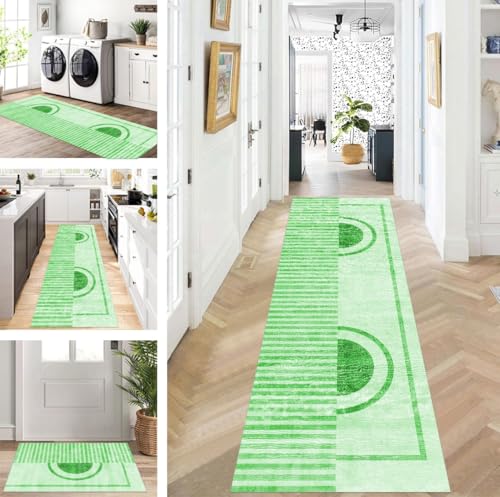ZUZEKU Läufer Flur Küche Waschbar rutschfest 110X350cm Lang Grün Küchenteppich Flurteppich Teppich Fur Korridor Wohnzimmer Schlafzimmer Meterware Anpassbar ZUZEKU Läufer Flur Küche Waschbar rutschfest 110X350cm Lang Grün Küchenteppich Flurteppich Teppich Fur Korridor Wohnzimmer Schlafzimmer Meterware Anpassbar von ZUZEKU