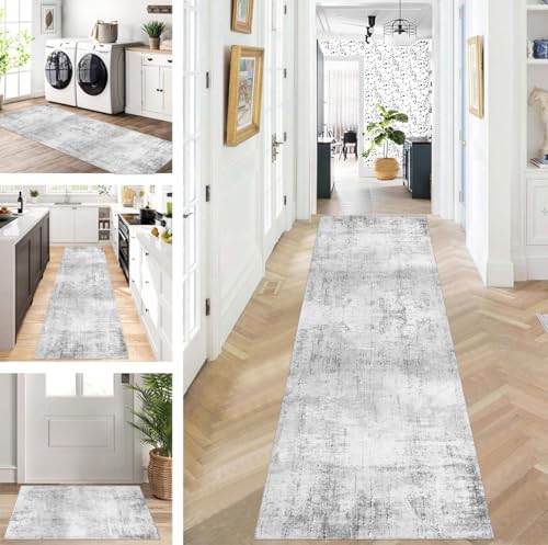 ZUZEKU Läufer Flur Küche Waschbar rutschfest 110X400cm Lang Grau Küchenteppich Flurteppich Teppich Fur Korridor Wohnzimmer Schlafzimmer Meterware Anpassbar ZUZEKU Läufer Flur Küche Waschbar rutschfest 110X400cm Lang Grau Küchenteppich Flurteppich Teppich Fur Korridor Wohnzimmer Schlafzimmer Meterware Anpassbar von ZUZEKU