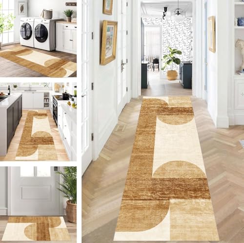 ZUZEKU Läufer Flur Küche Waschbar rutschfest 120X350cm Lang Braun Küchenteppich Flurteppich Teppich Fur Korridor Wohnzimmer Schlafzimmer Meterware Anpassbar ZUZEKU Läufer Flur Küche Waschbar rutschfest 120X350cm Lang Braun Küchenteppich Flurteppich Teppich Fur Korridor Wohnzimmer Schlafzimmer Meterware Anpassbar von ZUZEKU