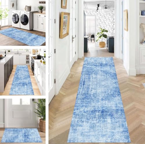 ZUZEKU Läufer Flur Küche Waschbar rutschfest 120X550cm Lang Blau Küchenteppich Flurteppich Teppich Fur Korridor Wohnzimmer Schlafzimmer Meterware Anpassbar ZUZEKU Läufer Flur Küche Waschbar rutschfest 120X550cm Lang Blau Küchenteppich Flurteppich Teppich Fur Korridor Wohnzimmer Schlafzimmer Meterware Anpassbar von ZUZEKU