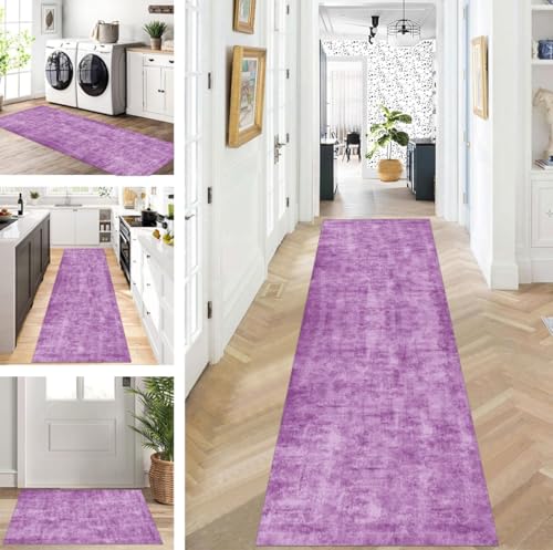 ZUZEKU Läufer Flur Küche Waschbar rutschfest 40X120cm Lang Violett Küchenteppich Flurteppich Teppich Fur Korridor Wohnzimmer Schlafzimmer Meterware Anpassbar ZUZEKU Läufer Flur Küche Waschbar rutschfest 40X120cm Lang Violett Küchenteppich Flurteppich Teppich Fur Korridor Wohnzimmer Schlafzimmer Meterware Anpassbar von ZUZEKU
