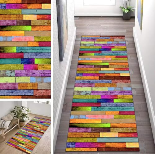 ZUZEKU Läufer Flur Küche Waschbar rutschfest 40X180cm Abstrakte Bunt Vintage Lang Küchenteppich Flurteppich Teppich Fur Korridor Wohnzimmer Schlafzimmer Meterware Anpassbar ZUZEKU Läufer Flur Küche Waschbar rutschfest 40X180cm Abstrakte Bunt Vintage Lang Küchenteppich Flurteppich Teppich Fur Korridor Wohnzimmer Schlafzimmer Meterware Anpassbar von ZUZEKU