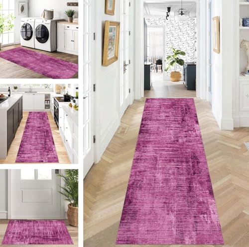 ZUZEKU Läufer Flur Küche Waschbar rutschfest 40X250cm Lang Lila Küchenteppich Flurteppich Teppich Fur Korridor Wohnzimmer Schlafzimmer Meterware Anpassbar ZUZEKU Läufer Flur Küche Waschbar rutschfest 40X250cm Lang Lila Küchenteppich Flurteppich Teppich Fur Korridor Wohnzimmer Schlafzimmer Meterware Anpassbar von ZUZEKU
