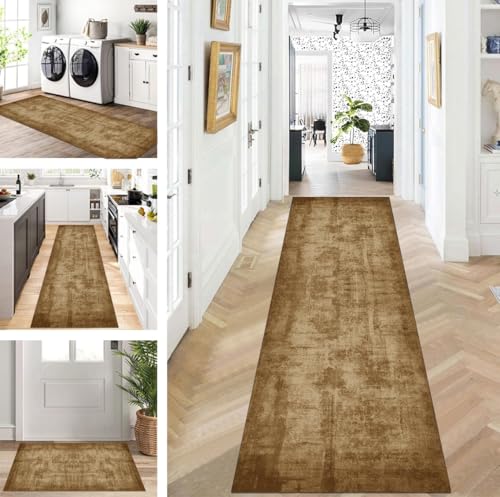 ZUZEKU Läufer Flur Küche Waschbar rutschfest 40X280cm Lang Braun Küchenteppich Flurteppich Teppich Fur Korridor Wohnzimmer Schlafzimmer Meterware Anpassbar ZUZEKU Läufer Flur Küche Waschbar rutschfest 40X280cm Lang Braun Küchenteppich Flurteppich Teppich Fur Korridor Wohnzimmer Schlafzimmer Meterware Anpassbar von ZUZEKU