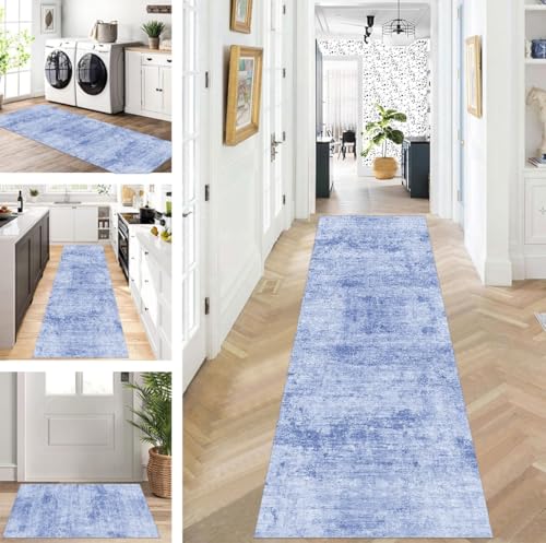 ZUZEKU Läufer Flur Küche Waschbar rutschfest 40X350cm Lang Blau Küchenteppich Flurteppich Teppich Fur Korridor Wohnzimmer Schlafzimmer Meterware Anpassbar ZUZEKU Läufer Flur Küche Waschbar rutschfest 40X350cm Lang Blau Küchenteppich Flurteppich Teppich Fur Korridor Wohnzimmer Schlafzimmer Meterware Anpassbar von ZUZEKU