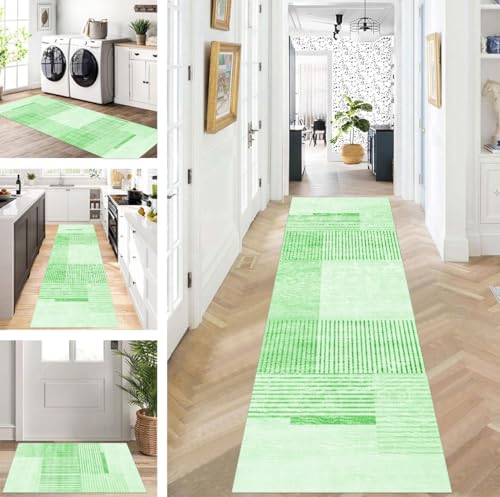 ZUZEKU Läufer Flur Küche Waschbar rutschfest 40X80cm Lang Grün Küchenteppich Flurteppich Teppich Fur Korridor Wohnzimmer Schlafzimmer Meterware Anpassbar ZUZEKU Läufer Flur Küche Waschbar rutschfest 40X80cm Lang Grün Küchenteppich Flurteppich Teppich Fur Korridor Wohnzimmer Schlafzimmer Meterware Anpassbar von ZUZEKU