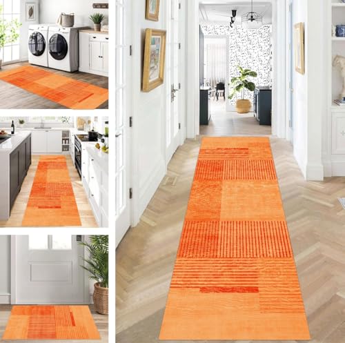 ZUZEKU Läufer Flur Küche Waschbar rutschfest 40X80cm Lang Orange Küchenteppich Flurteppich Teppich Fur Korridor Wohnzimmer Schlafzimmer Meterware Anpassbar ZUZEKU Läufer Flur Küche Waschbar rutschfest 40X80cm Lang Orange Küchenteppich Flurteppich Teppich Fur Korridor Wohnzimmer Schlafzimmer Meterware Anpassbar von ZUZEKU