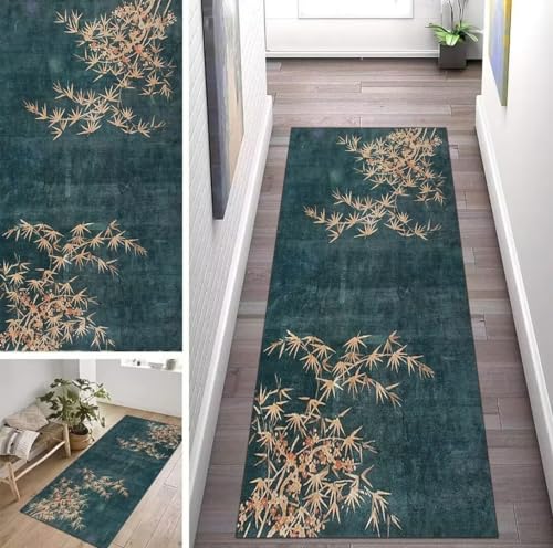ZUZEKU Läufer Flur Küche Waschbar rutschfest 50X150cm Vintage Marokko Lang Küchenteppich Flurteppich Teppich Fur Korridor Wohnzimmer Schlafzimmer Meterware Anpassbar von ZUZEKU