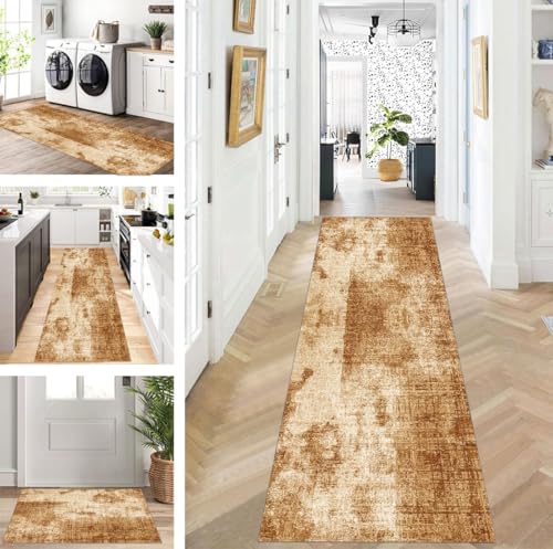 ZUZEKU Läufer Flur Küche Waschbar rutschfest 55X150cm Lang Küchenteppich Flurteppich Teppich Fur Korridor Wohnzimmer Schlafzimmer Meterware Anpassbar von ZUZEKU