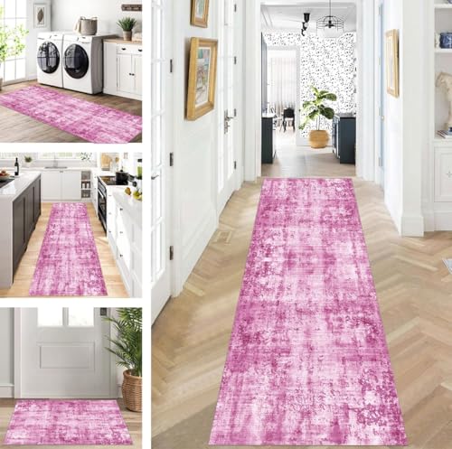 ZUZEKU Läufer Flur Küche Waschbar rutschfest 60X180cm Lang Rosa lila Küchenteppich Flurteppich Teppich Fur Korridor Wohnzimmer Schlafzimmer Meterware Anpassbar ZUZEKU Läufer Flur Küche Waschbar rutschfest 60X180cm Lang Rosa lila Küchenteppich Flurteppich Teppich Fur Korridor Wohnzimmer Schlafzimmer Meterware Anpassbar von ZUZEKU