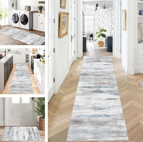 ZUZEKU Läufer Flur Küche Waschbar rutschfest 60X90cm Lang Graublau Küchenteppich Flurteppich Teppich Fur Korridor Wohnzimmer Schlafzimmer Meterware Anpassbar ZUZEKU Läufer Flur Küche Waschbar rutschfest 60X90cm Lang Graublau Küchenteppich Flurteppich Teppich Fur Korridor Wohnzimmer Schlafzimmer Meterware Anpassbar von ZUZEKU