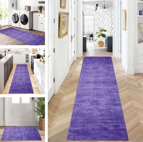 ZUZEKU Läufer Flur Küche Waschbar rutschfest 70X150cm Lang Grün Küchenteppich Flurteppich Teppich Fur Korridor Wohnzimmer Schlafzimmer Meterware Anpassbar von ZUZEKU