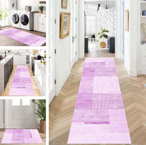 ZUZEKU Läufer Flur Küche Waschbar rutschfest 70X250cm Lang Violett Küchenteppich Flurteppich Teppich Fur Korridor Wohnzimmer Schlafzimmer Meterware Anpassbar ZUZEKU Läufer Flur Küche Waschbar rutschfest 70X250cm Lang Violett Küchenteppich Flurteppich Teppich Fur Korridor Wohnzimmer Schlafzimmer Meterware Anpassbar von ZUZEKU