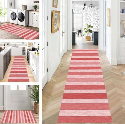 ZUZEKU Läufer Flur Küche Waschbar rutschfest 70X300cm Lang Rot Küchenteppich Flurteppich Teppich Fur Korridor Wohnzimmer Schlafzimmer Meterware Anpassbar ZUZEKU Läufer Flur Küche Waschbar rutschfest 70X300cm Lang Rot Küchenteppich Flurteppich Teppich Fur Korridor Wohnzimmer Schlafzimmer Meterware Anpassbar von ZUZEKU