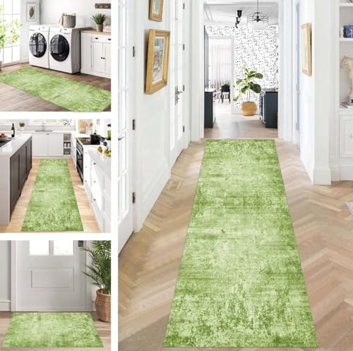 ZUZEKU Läufer Flur Küche Waschbar rutschfest 70X400cm Lang Grün Küchenteppich Flurteppich Teppich Fur Korridor Wohnzimmer Schlafzimmer Meterware Anpassbar ZUZEKU Läufer Flur Küche Waschbar rutschfest 70X400cm Lang Grün Küchenteppich Flurteppich Teppich Fur Korridor Wohnzimmer Schlafzimmer Meterware Anpassbar von ZUZEKU