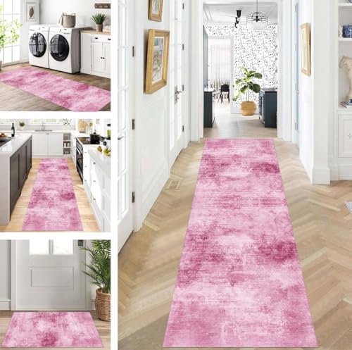 ZUZEKU Läufer Flur Küche Waschbar rutschfest 80X140cm Lang Rosa Küchenteppich Flurteppich Teppich Fur Korridor Wohnzimmer Schlafzimmer Meterware Anpassbar ZUZEKU Läufer Flur Küche Waschbar rutschfest 80X140cm Lang Rosa Küchenteppich Flurteppich Teppich Fur Korridor Wohnzimmer Schlafzimmer Meterware Anpassbar von ZUZEKU