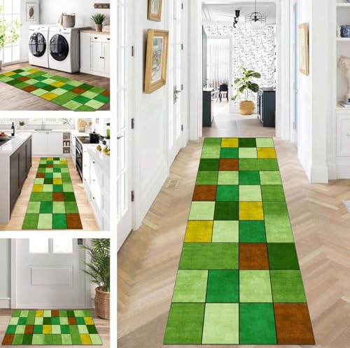 ZUZEKU Läufer Flur Küche Waschbar rutschfest 80X200cm Gelb Grün Lang Küchenteppich Flurteppich Teppich Fur Korridor Wohnzimmer Schlafzimmer Meterware Anpassbar ZUZEKU Läufer Flur Küche Waschbar rutschfest 80X200cm Gelb Grün Lang Küchenteppich Flurteppich Teppich Fur Korridor Wohnzimmer Schlafzimmer Meterware Anpassbar von ZUZEKU