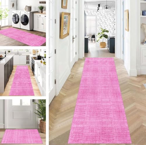 ZUZEKU Läufer Flur Küche Waschbar rutschfest 90X400cm Lang Rosa Läufer Küchenteppich Flurteppich Teppich Fur Korridor Wohnzimmer Schlafzimmer Meterware Anpassbar ZUZEKU Läufer Flur Küche Waschbar rutschfest 90X400cm Lang Rosa Läufer Küchenteppich Flurteppich Teppich Fur Korridor Wohnzimmer Schlafzimmer Meterware Anpassbar von ZUZEKU