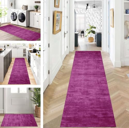 ZUZEKU Läufer Flur Küche Waschbar rutschfest 90X450cm Lang Rosa Violett Küchenteppich Flurteppich Teppich Fur Korridor Wohnzimmer Schlafzimmer Meterware Anpassbar ZUZEKU Läufer Flur Küche Waschbar rutschfest 90X450cm Lang Rosa Violett Küchenteppich Flurteppich Teppich Fur Korridor Wohnzimmer Schlafzimmer Meterware Anpassbar von ZUZEKU