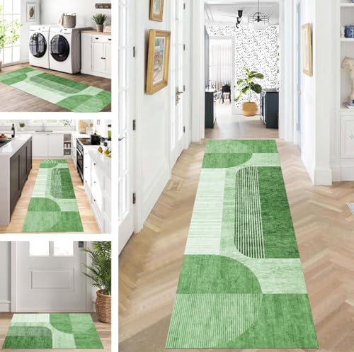 ZUZEKU Läufer Flur Küche Waschbar rutschfest Korridor Teppichmatten 50X100cm Lang Grün Küchenteppich Flurteppich Läufer Schlafzimmer Esszimmer Polyester Teppichläufer Meterware Anpassbar ZUZEKU Läufer Flur Küche Waschbar rutschfest Korridor Teppichmatten 50X100cm Lang Grün Küchenteppich Flurteppich Läufer Schlafzimmer Esszimmer Polyester Teppichläufer Meterware Anpassbar von ZUZEKU