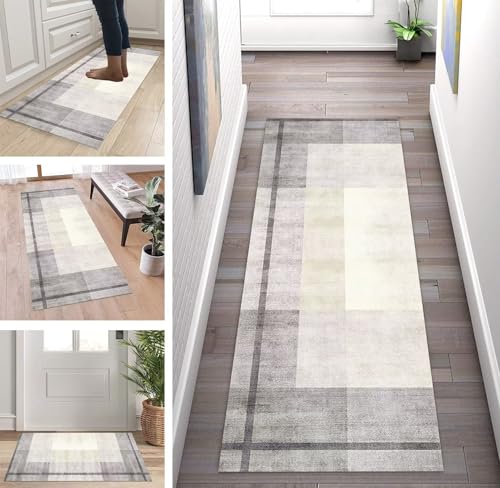 ZUZEKU Läufer Lang Flur rutschfest Teppich Küche Grau Beige Modern Korridor Teppichmatten 50X180cm Küchenteppich Schlafzimmer Esszimmer Polyester Meterware Anpassbar ZUZEKU Läufer Lang Flur rutschfest Teppich Küche Grau Beige Modern Korridor Teppichmatten 50X180cm Küchenteppich Schlafzimmer Esszimmer Polyester Meterware Anpassbar von ZUZEKU